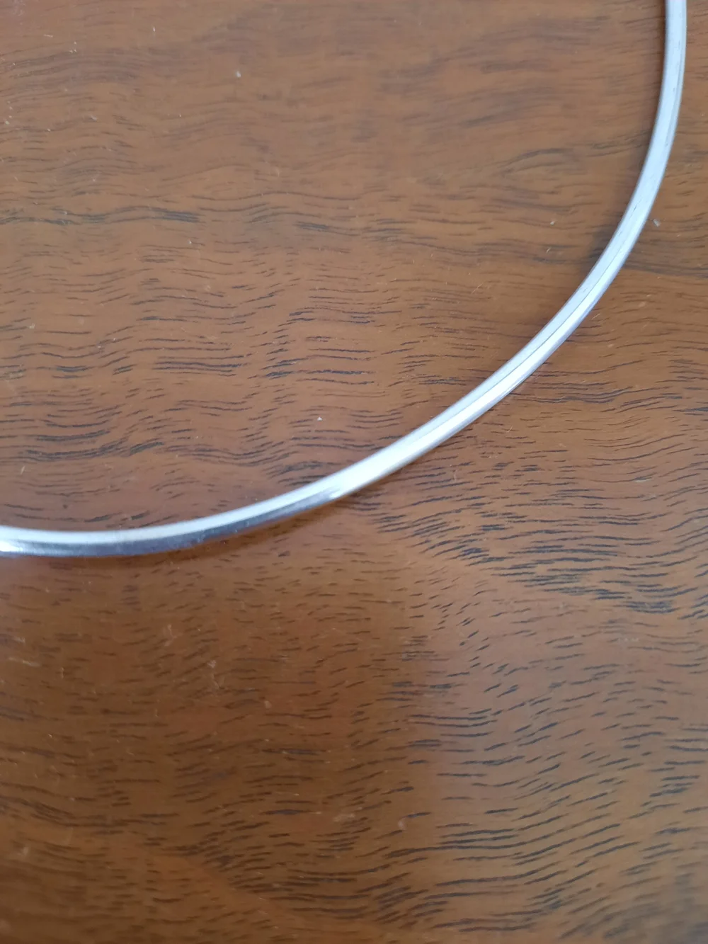 Vintage Sterling Silver 925 Round Wire Tube Torque Collar Choker Necklace